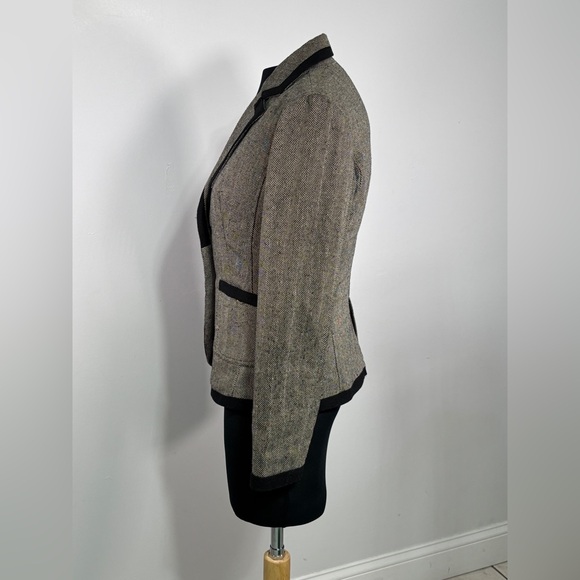 Twenty One Herringbone Women Blazer With Pockets 2 Buttons Long Sleeves Medium - Picture 2 of 5